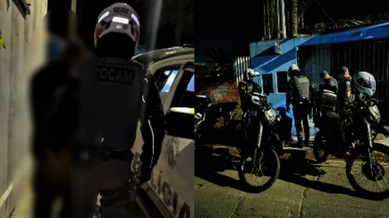 Equipes da ROCAM prenderam um homem em flagrante por tráfico de entorpecentes no Vale do Ribeira, em ação na Vila Nova - Foto: Divulgação/ 14° BPMI