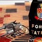 Os detidos enfrentam acusações de porte ilegal de arma, receptação e corrupção de menores, com um menor encaminhado à Fundação CASA - Foto: Reprodução/ Polícia Militar
