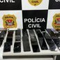 A Operação Linha Segura resultou na prisão de quatro suspeitos e na apreensão de milhares de celulares em Santos e municípios vizinhos - Foto: Divulgação/ Polícia Civil