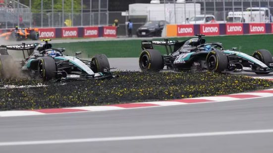 A intensa batalha entre Kimi Antonelli e George Russell marca o GP do Canadá, mas traz preocupações para a Mercedes - Foto: Mathieu Belanger/Reuters