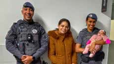 Uma mãe enfrentou um momento de pânico ao ver seu bebê engasgado, mas a agilidade da Polícia Militar fez toda a diferença na emergência - Foto: Divulgação/ 6° BPMI