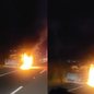 Incêndio na madrugada desta quinta (28) causou perda total em carros e motos em Cajati - Foto: Reprodução