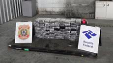 Receita Federal intercepta 108 kg de cocaína escondidos em contêiner no Porto de Santos - Imagem: Divulgação
