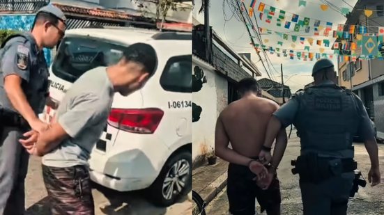 Suspeito atacou pedestre, mas testemunha impediu o roubo; policiais montaram cerco e encaminharam o caso para o 7º Distrito Policial - Foto: Divulgação/ 6° BPMI