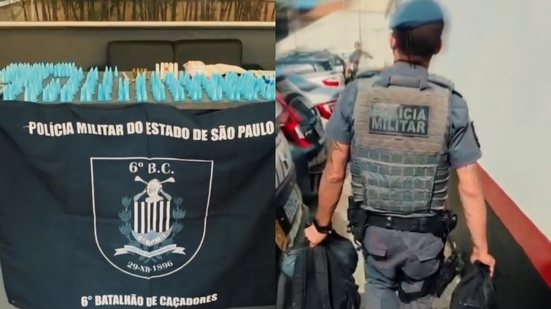 Equipes de supervisão da Polícia Militar revidaram ataque de criminosos armados; balanças de precisão e contabilidade do crime foram recolhidas - Foto: Divulgação/ 6° BPMI