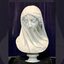 The Veiled Virgin , Giovanni Strazza, c. 1850. Mármore de Carrara