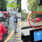 Um automóvel perdeu o controle e capotou em Santos, mas o motorista não sofreu ferimentos, segundo a Prefeitura. - Foto: Reprodução