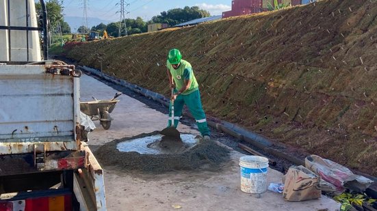 Solução técnica sustentável evita impactos urbanos e promove a estabilização do solo na antiga área de descarte - Foto: Divulgação/ Prefeitura de Santos