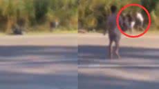 Motorista intervém e salva casal de espancamento durante assalto em Peruíbe - Imagem: Reprodução
