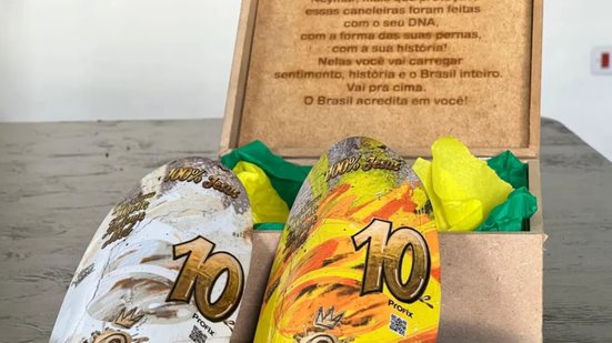 Artista plástico cria proteção personalizada com nomes dos filhos de Neymar e marca "100% Jesus" - Imagem: Divulgação