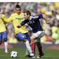 Seleção com Neymar no último confronto contra a Escócia em 2011 - Foto: Richard Sellers