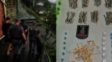 Operação de saturação na Zona Noroeste de Santos leva à prisão de dois homens e apreensão de drogas e dinheiro - Foto: Divulgação/ 6° BPMI