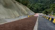 Nova rampa de escape no km 46 da Anchieta protegerá caminhões em pistas invertidas - Imagem: Divulgação / Ecovias