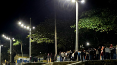 Guarujá instala 84 luminárias de LED e revitaliza calçadão e faixa de areia no Guaiúba - Foto: Reprodução
