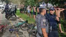 Operação no Parque Roberto Mário Santini resultou na detenção de um suspeito e na apreensão de 15 bicicletas irregulares - Foto: Reprodução