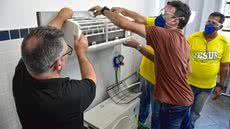 Moradores de Praia Grande se qualificam em curso técnico gratuito de instalação e manutenção de ar-condicionado, promovendo novas oportunidades - Foto: Divulgação/ Prefeitura de Praia Grande