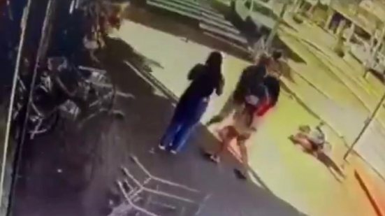 Um acidente no Centro de Cubatão deixou motociclista em estado grave - Imagem: Reprodução