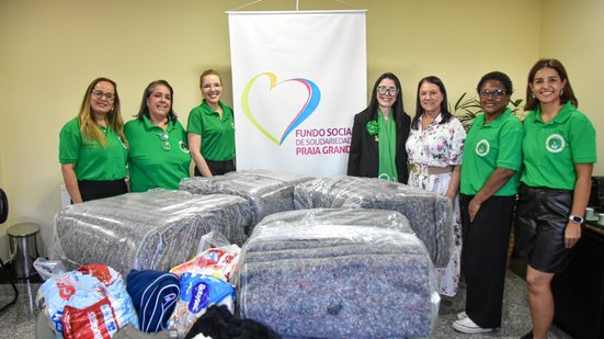 Doação inclui roupas, fraldas e cobertores para vulneráveis em Praia Grande - Foto: Divulgação/ Prefeitura de Praia Grande