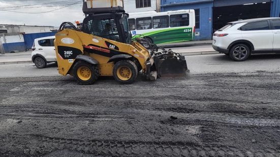 As obras incluem um plano de drenagem para combater alagamentos, com intervenções já realizadas na Avenida Nossa Senhora de Fátima - Foto: Divulgação/ Prefeitura de Santos