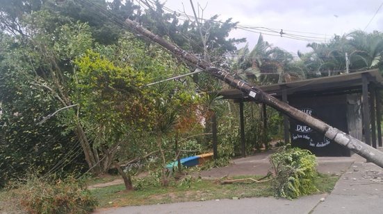 Rajadas de vento em Cubatão provocam bloqueios e danos estruturais, mas não há feridos registrados - Foto: Divulgação/ Prefeitura de Cubatão