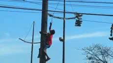 Prefeitura acionou a GCM após o furto de fiação elétrica, mas suspeito não foi encontrado - Imagem: Reprodução