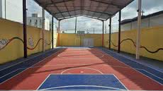 Intervenções incluem nova quadra esportiva, horta pedagógica e melhorias na estrutura da escola em Guarujá - Foto: Divulgação/ Prefeitura de Guarujá