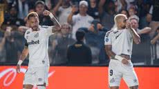 Gabigol marca seu centésimo gol pelo Santos, enquanto Neymar se destaca com assistências decisivas - Foto: Raul Baretta / Santos FC