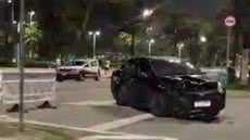 Motorista não quis fornecer sangue para dosagem de álcool após destruir a frente do veículo na Aparecida - Imagem: Divulgação