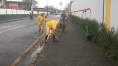 Avenida Nove de Abril recebe manutenção completa para as festividades em honra à Nossa Senhora da Lapa - Foto: Divulgação/ Prefeitura de Cubatão