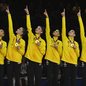 Com maiores notas do ano, conjunto brasileiro é campeão mundial de ginástica rítmica - Foto: Getty Images