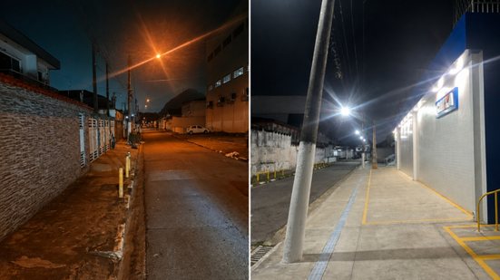 Com 353 novos pontos de luz, Santa Maria se junta a 17 outros bairros com iluminação 100% em LED em Santos - Foto: Divulgação/ Prefeitura de Santos