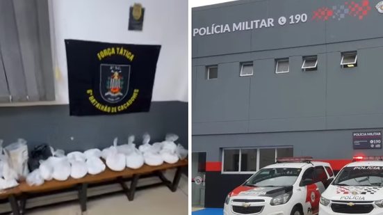 Durante ação preventiva, policiais encontraram drogas em local conhecido por tráfico, mas suspeitos conseguiram fugir antes da abordagem - Foto: Divulgação/ 6° BPMI