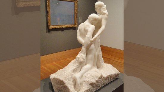 Auguste Rodin, O eterno ídolo, primeira versão, 1893. Fogg Art Museum, Harvard University. Fotografia: Daderot. CC0 / domínio público