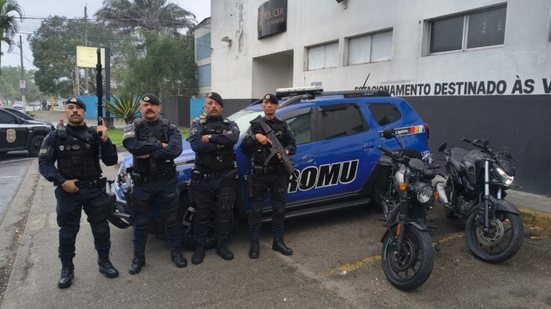 Moradores colaboram com informações que ajudam GCM a recuperar motos furtadas em São Vicente - Foto: Divulgação/ Prefeitura de São Vicente