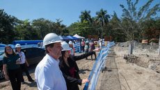 Prefeito Alberto Mourão e comitiva realizam vistorias nas obras de infraestrutura e cobram agilidade na execução dos projetos - Foto: Divulgação/ Prefeitura de Praia Grande
