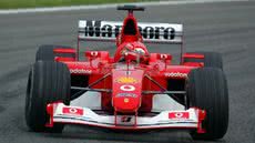 Michael Schumacher no carro F2002, na equipe Ferrari. - Foto: Reprodução/ Getty Images