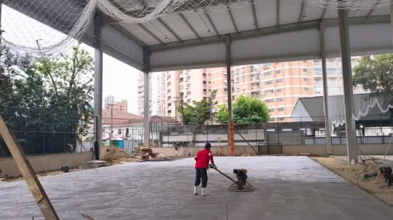 Com 95% do cronograma concluído, o projeto visa atender a demanda por torneios de grande porte na cidade - Foto: Divulgação/ Prefeitura de Santos