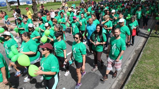 No dia 26 de setembro, Santos promove a Caminhada Setembro Verde para engajar a população na doação de órgãos - Foto: Divulgação/ Prefeitura de Santos