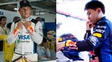 Liam Lawson na Racing Bulls (esquerda) e Ayumu Iwasa (Red Bull Racing) - Foto: Reprodução/ Redes Sociais - @liamlawson30 e @aymuiwasa_cars