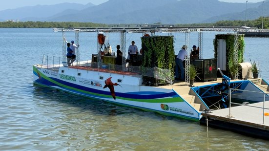 Estudantes têm acesso gratuito ao catamarã durante a semana, enquanto o público geral pode aproveitar nos finais de semana - Foto: Divulgação/ Prefeitura de Cubatão