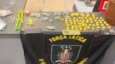 A operação resultou na apreensão de drogas e dinheiro, evidenciando a atuação da Força Tática no combate ao tráfico na região - Foto: Divulgação/ 6° BPMI