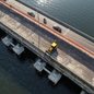 A fase inicial das intervenções na ponte deve ser finalizada até outubro, permitindo a integração do transporte sobre trilhos - Imagem: Divulgação / Prefeitura de São Vicente