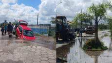 Secretaria de Serviços Públicos confirmou o incidente e equipes de manutenção trabalharam para consertar o estrago rapidamente - Imagem: Reprodução