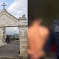 A rápida ação da Guarda Civil Municipal resultou na detenção de um homem que tentava furtar itens de bronze do Cemitério do Paquetá - Imagem: Reprodução