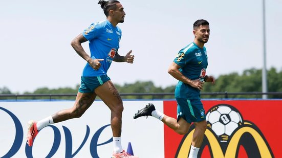 Raphinha durante o treino da Seleção - Foto: Divulgação/CBF