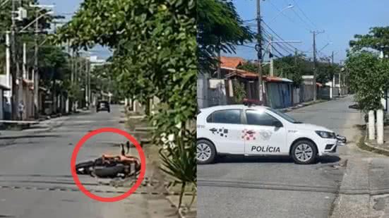A colisão ocorreu na Rua Rogê Ferreira, e a polícia investiga as causas - Imagem: Reprodução