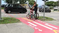 Após obras, ciclovia da Avenida Siqueira Campos é devolvida à população, ligando a Avenida Epitácio Pessoa à orla - Foto: Divulgação/ Prefeitura de Santos