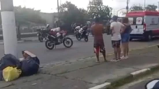 Um acidente na Avenida Santos Dumont deixou três feridos - Imagem: Reprodução