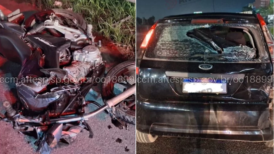 Equipes de resgate e perícia foram acionadas para investigar as causas do acidente, que deixou o motociclista sem vida no local - Divulgação/CCM Artesp