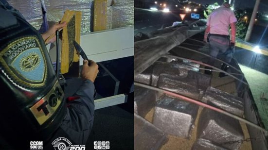 Flagrante ocorreu na rodovia Presidente Castello Branco; traficante foi preso e levado à Polícia Civil em Botucatu - Imagem: Reprodução